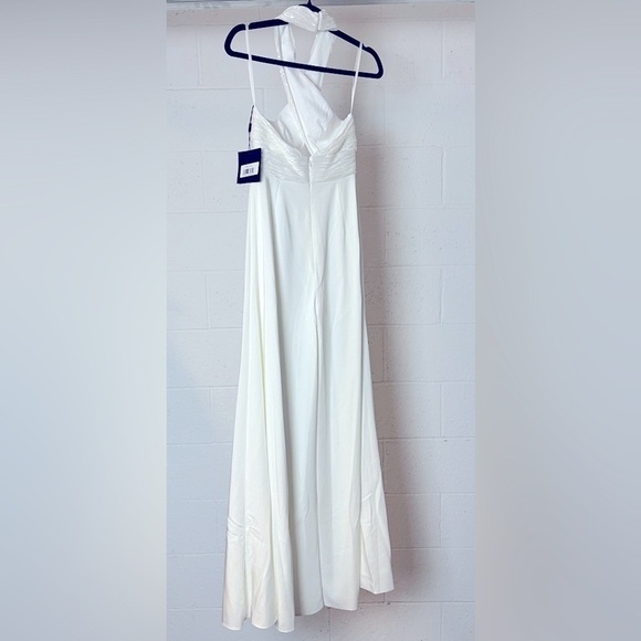 Mac Duggal 11666 Sequined Cross Neck Halter Jumpsuit - Picture 4 of 11